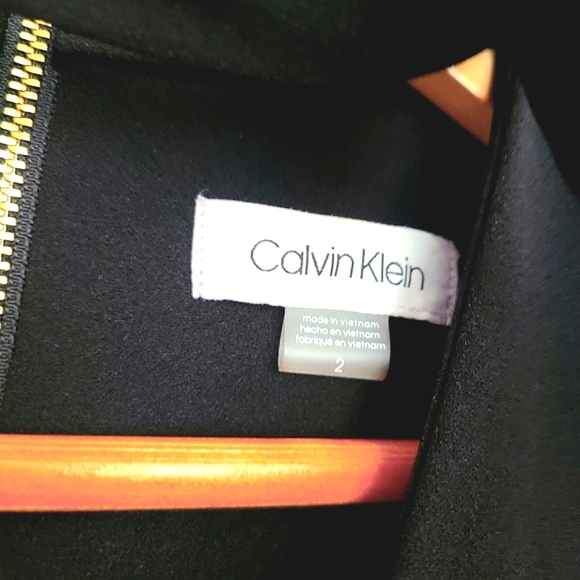 NWT Calvin Klein High Waist Wide Leg Black Romper Size 2 - Picture 2 of 9